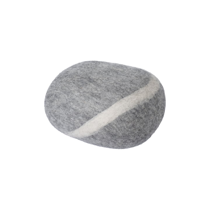 Pebble cushion Carl S by myfelt in light grey mottled