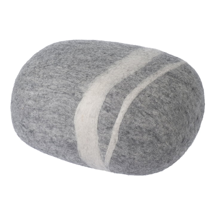 Pebble cushion Carl L in light gray mottled from myfelt