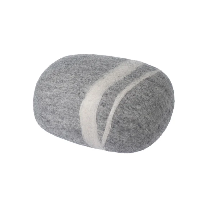 Pebble cushion Carl L in light gray mottled from myfelt