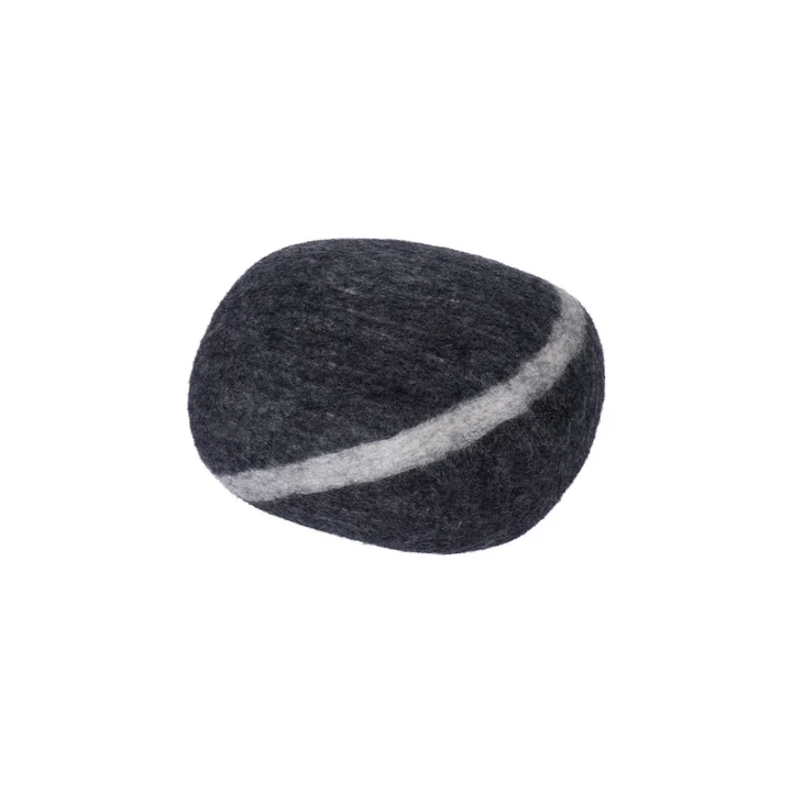 Hugo S pebble cushion in dark gray mottled from myfelt