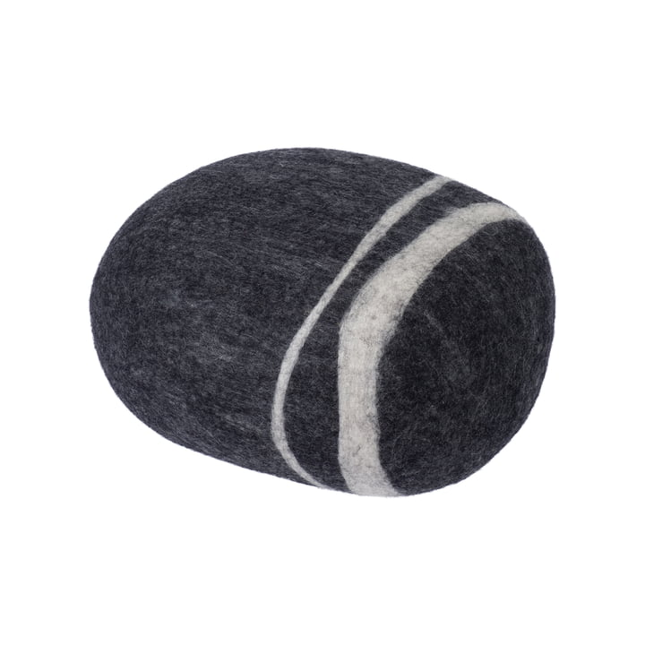 Hugo M pebble cushion in dark gray mottled from myfelt