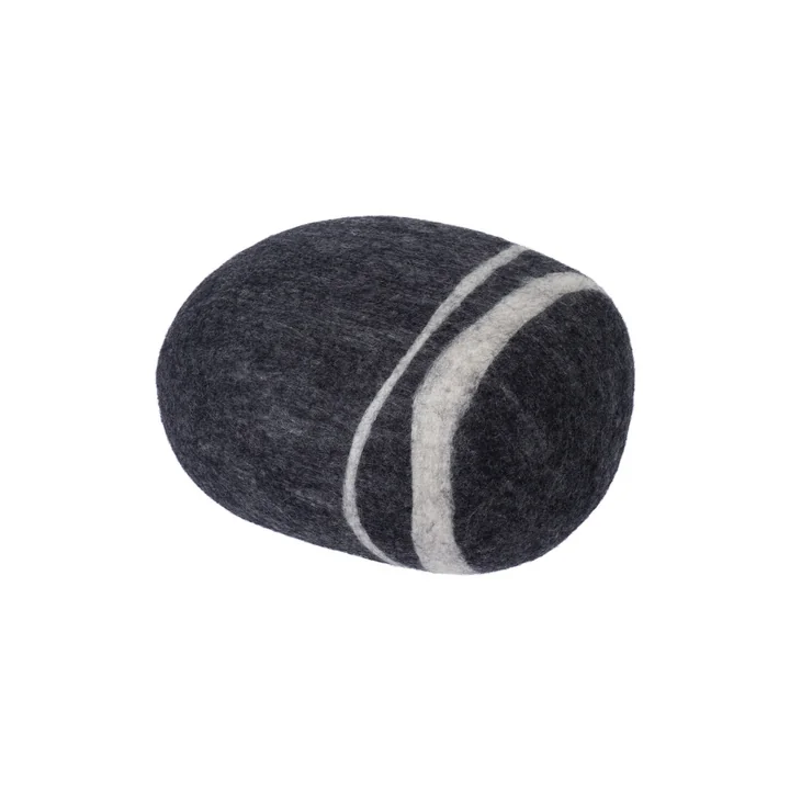 Hugo M pebble cushion in dark gray mottled from myfelt