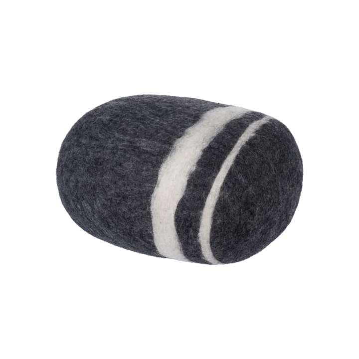 Hugo L pebble cushion in dark gray mottled from myfelt