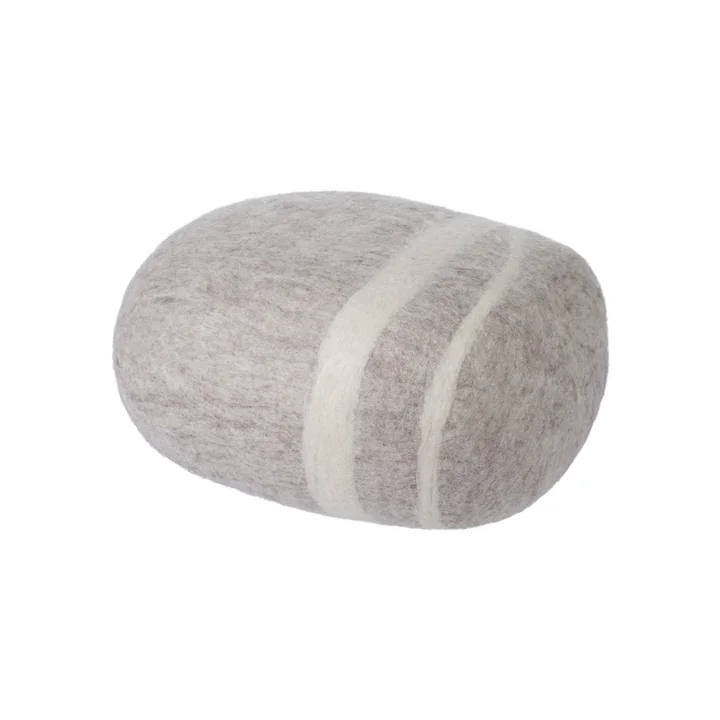 Pebble cushion Béla L in light beige from myfelt