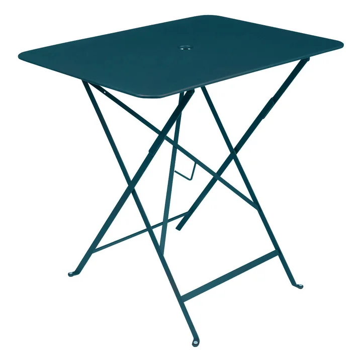 Bistro Folding table rectangular 77 x 57 cm from Fermob in acapulco blue