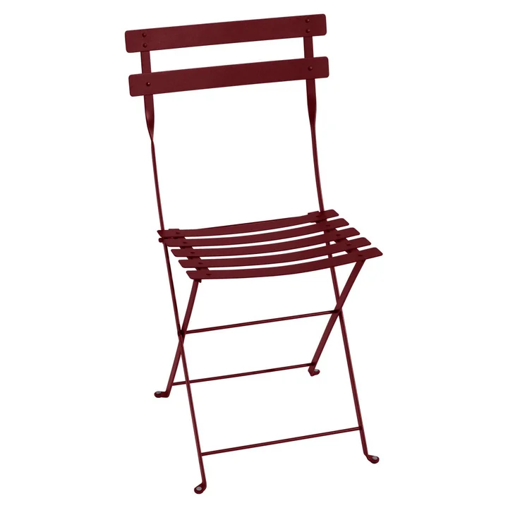 Bistro Metal folding chair from Fermob in ochre red
