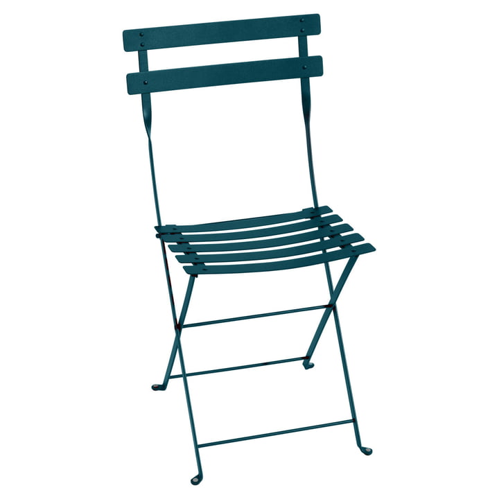 Bistro Folding chair metal from Fermob in acapulcoplau
