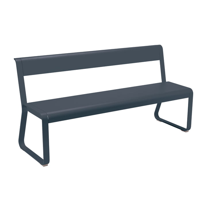 Bellevie Bench with backrest from Fermob in anthracite