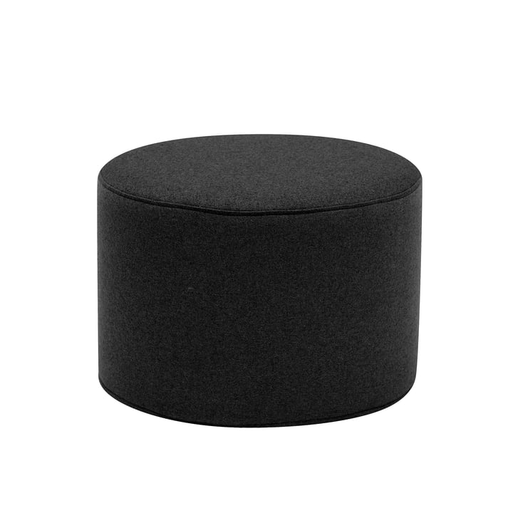 Drum stool / side table small Ø 45 x H 30 cm from Softline in felt melange anthracite (610)