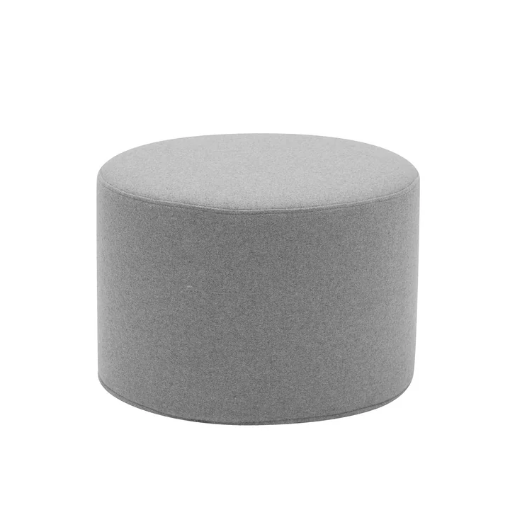 Drum stool / side table small Ø 45 x H 30 cm from Softline in felt melange gray (620)