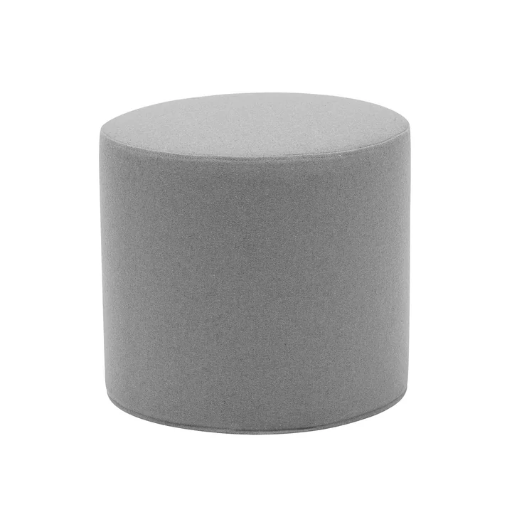 Drum stool / side table high Ø 45 x H 40 cm from Softline in felt melange gray (620)