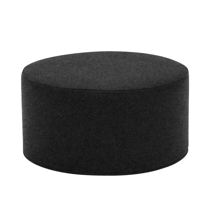 Drum stool / side table large Ø 60 x H 30 cm from Softline in felt melange anthracite (610)