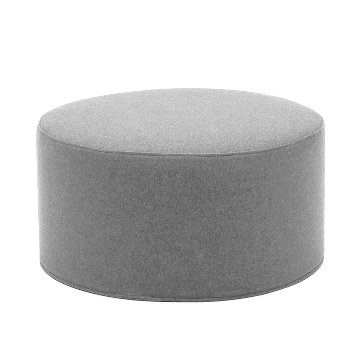 Drum stool / side table large Ø 60 x H 30 cm from Softline in felt melange grey (620)