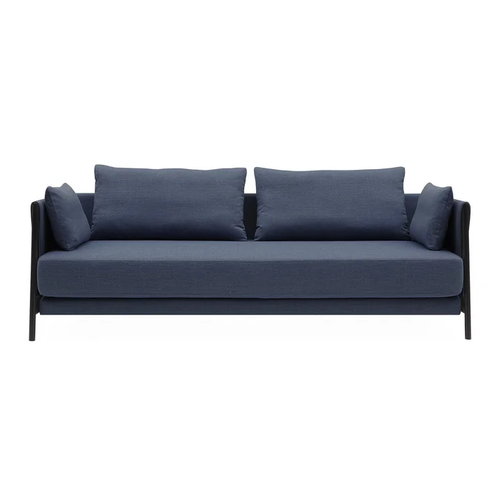 Madison Sofa bed from Softline in black / Vision dark blue (441)