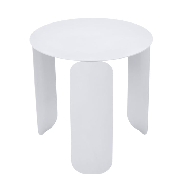 Bebop side table Ø 45 cm by Fermob in cotton white