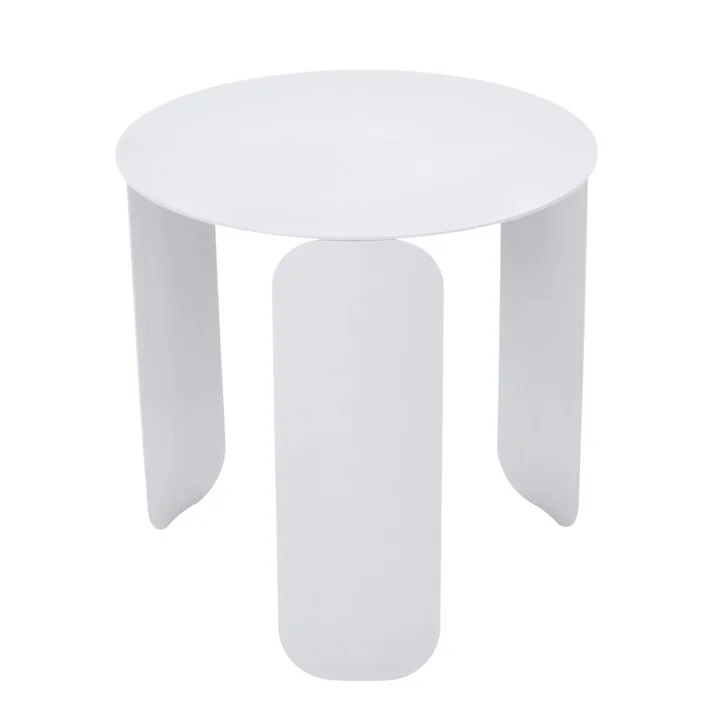 Bebop side table Ø 45 cm by Fermob in cotton white