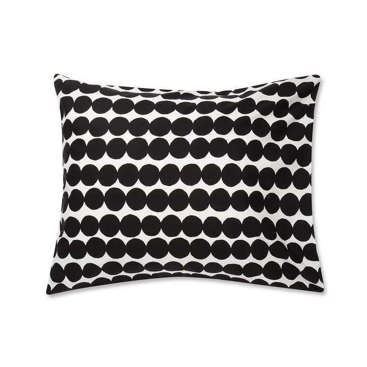 Räsymatto pillowcase by Marimekko, 50 x 60 cm in black / white