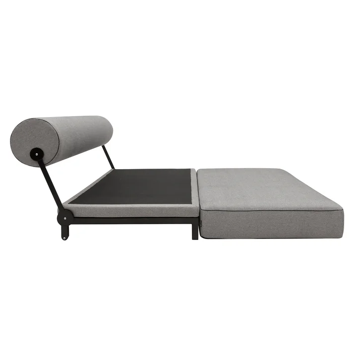 Sleep Daybed by Softline in black / piping black / cover Cento black / white (470)
