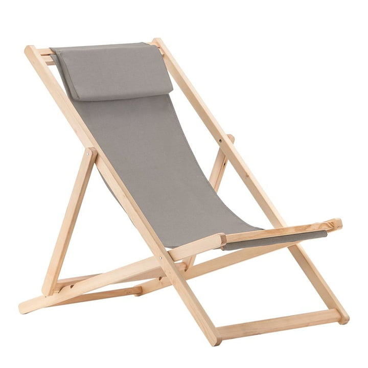 Relax Deck chair, robinia in light gray from Fiam