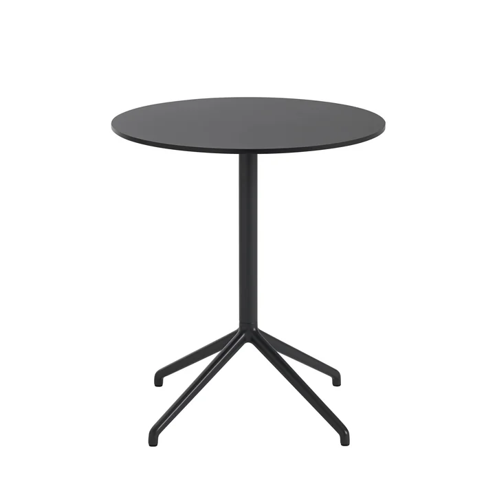 Still Café table, Ø 65 x H 73 cm in black by Muuto