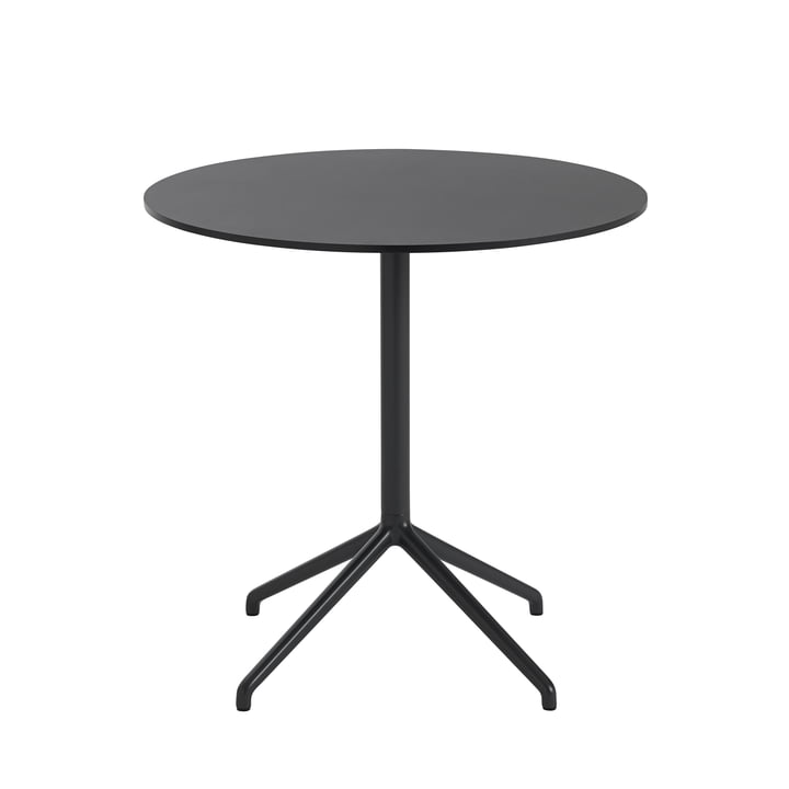 Still Café table, Ø 75 x H 73 cm in black by Muuto