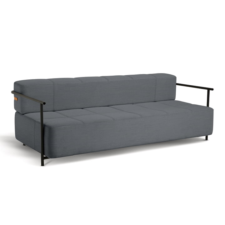 Daybe sofa bed with armrests by Northern in black / grey (Brusvik 05)