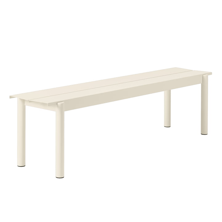 Linear Steel Bench 170 cm in white by Muuto