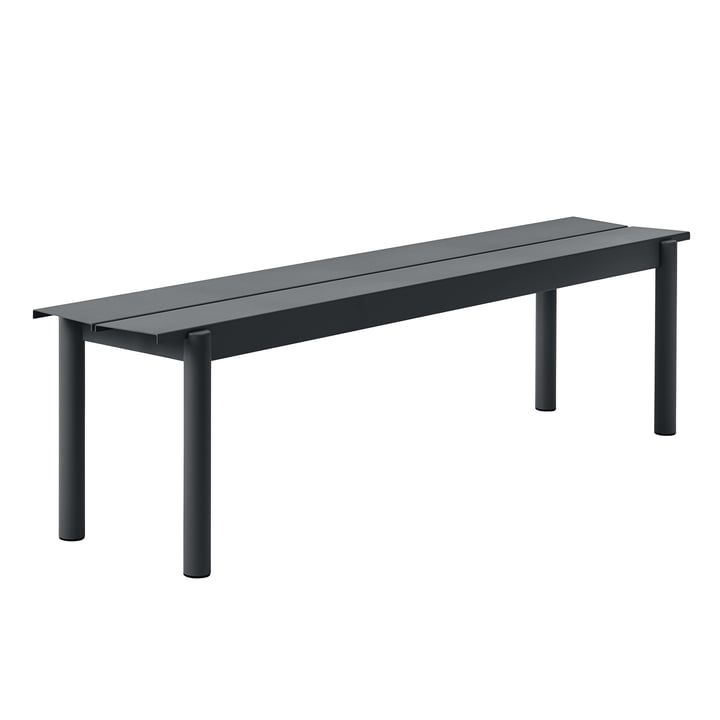 Linear Steel Bench 170 cm, black by Muuto