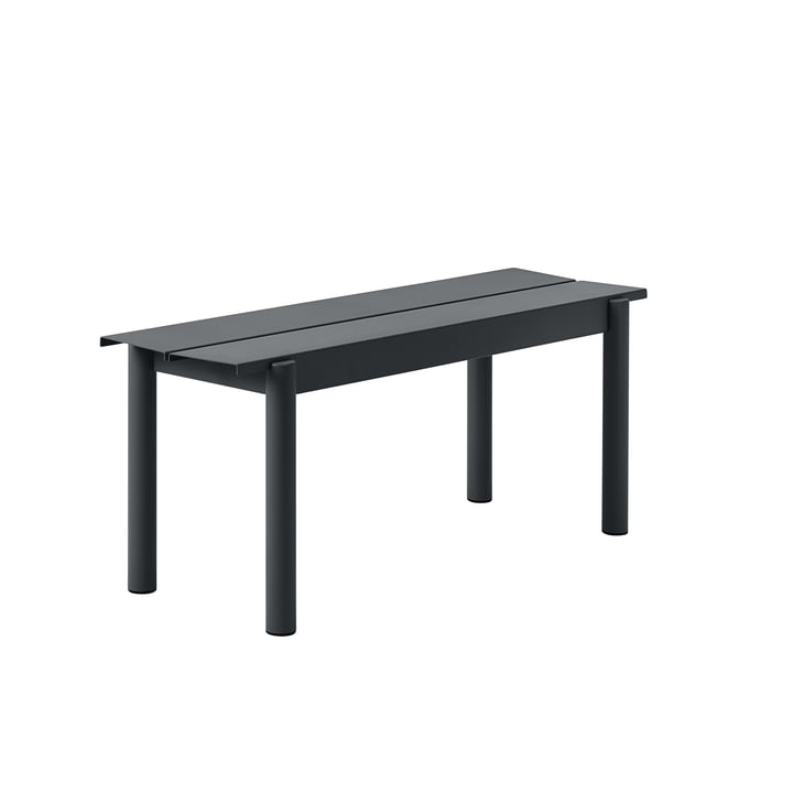 Linear Steel Bench 110 cm in black by Muuto