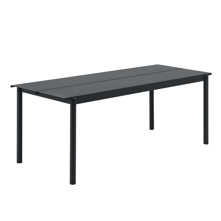 Linear Steel Table, 200 x 80 cm in black from Muuto