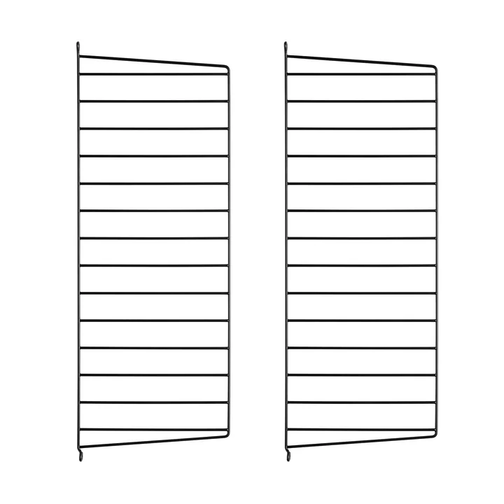 Wall ladder for String Shelf 75 cm from String in black (pack of 2)
