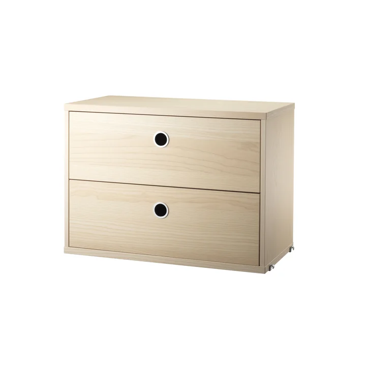 Cupboard module with drawers 58 x 30 cm from String in ash