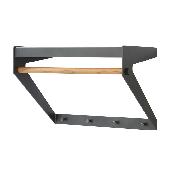 Copenhagen City Rack by Cane-Line in teak / lava grey