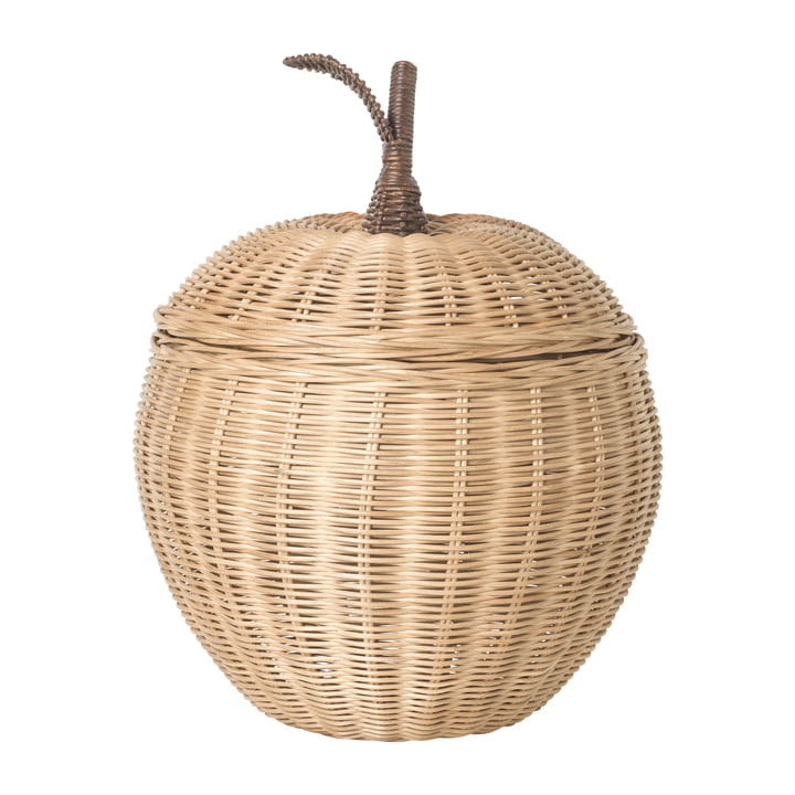 Woven apple storage basket, Ø 36,5 x H 52 cm from ferm Living