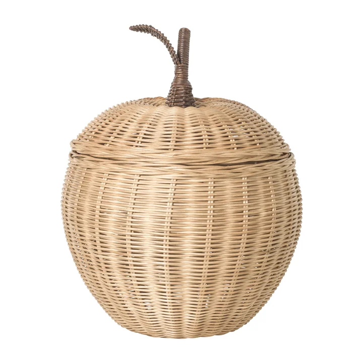 Woven apple storage basket, Ø 36,5 x H 52 cm from Ferm Living