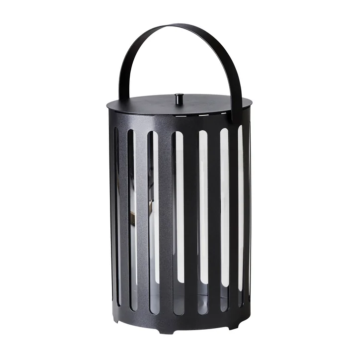 Light tube lantern Ø 30 x H 64 cm by Cane-line in lava gray