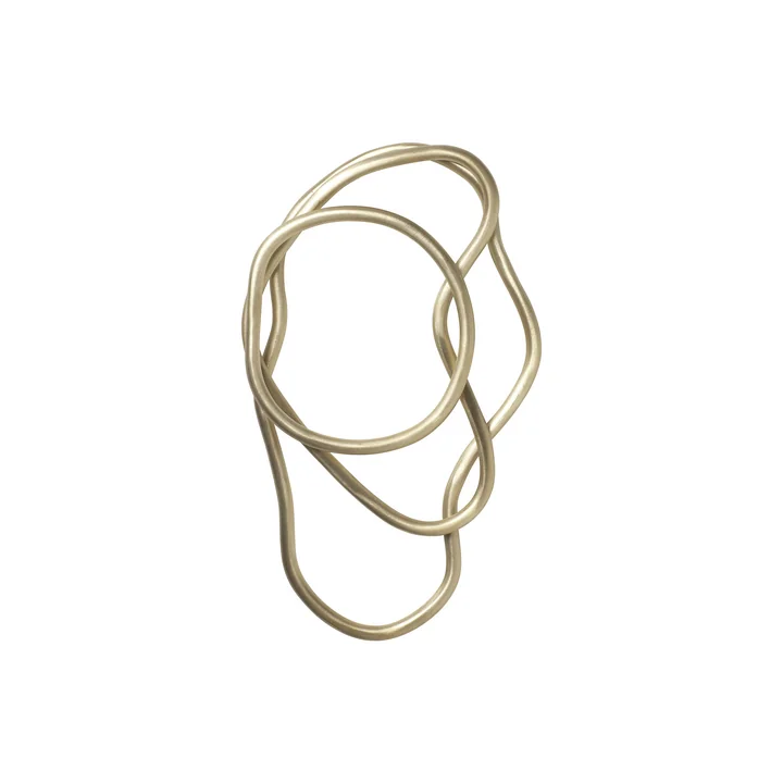 Pond coaster in brass (set of 3) by Ferm Living