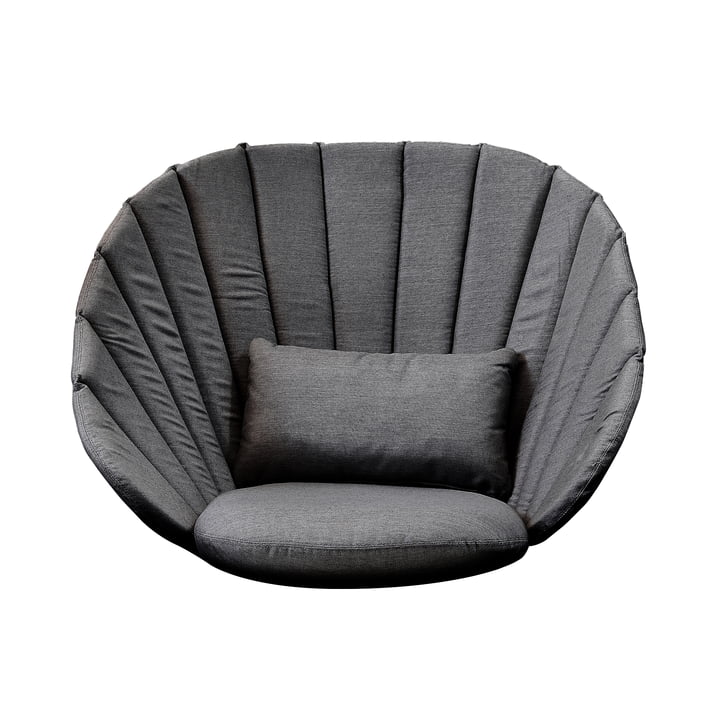 Cushion set (3 pcs.) for Peacock lounge chair by Cane-line in gray