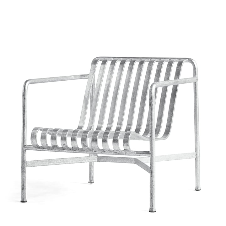 Palissade Lounge Chair low by Hay in hot galvanized