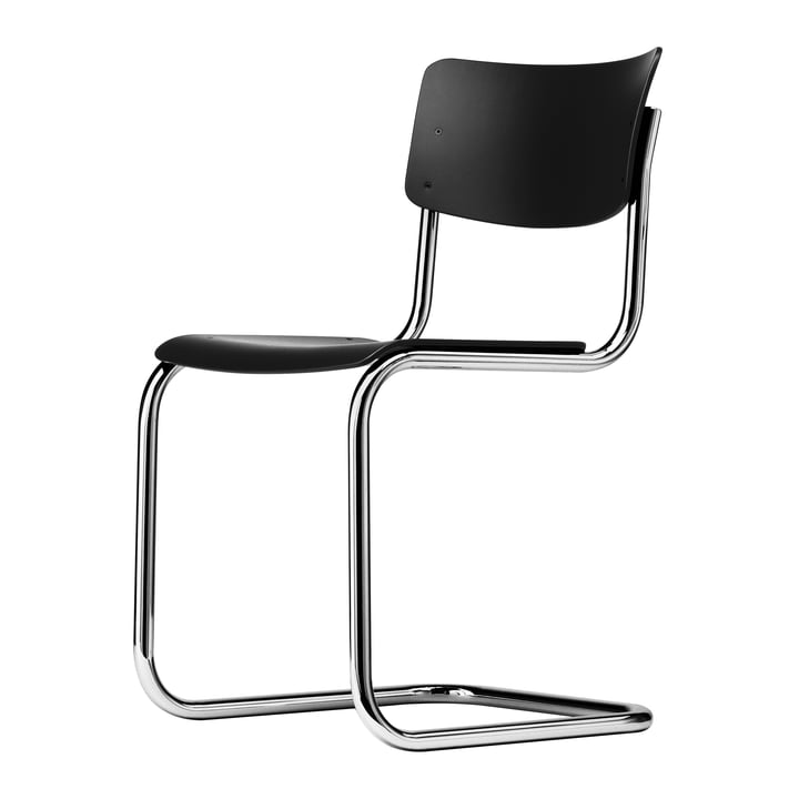 S 43 ST Chair from Thonet in chrome / black stained beech (TP 29)