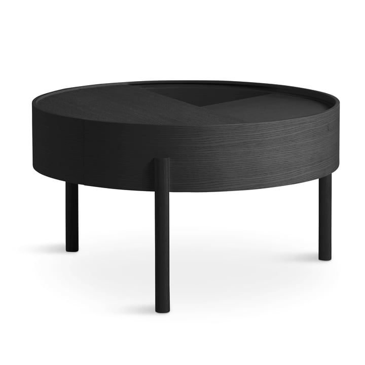 Arc Coffee table Ø 66 cm H 38 cm from Woud in ash black lacquered