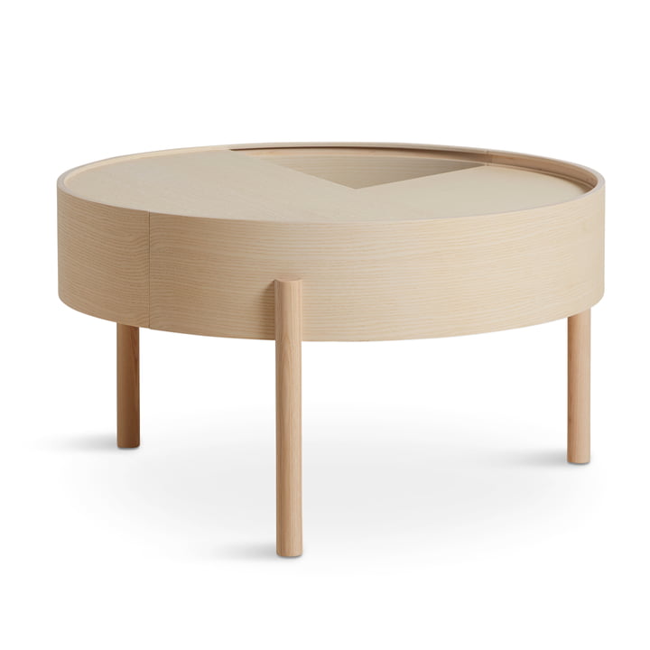 Arc Coffee table Ø 66 cm H 38 cm from Woud in ash white pigmented