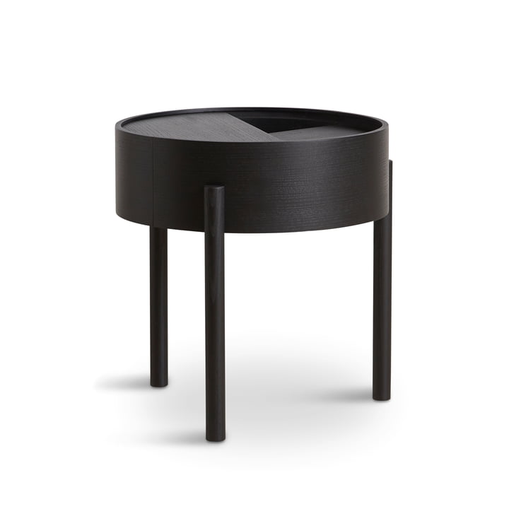 Arc Side table Ø 42 cm H 45 cm from Woud in ash black lacquered