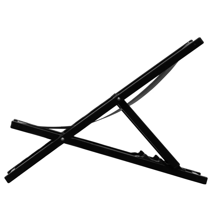 Rimini Deckchair by Jan Kurtz in black