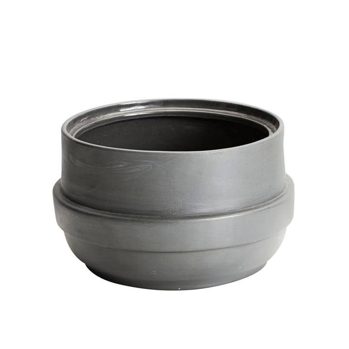 Limp flowerpot H 11,5 cm from Woud in dark grey
