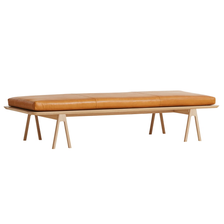 Level Daybed from Woud in oak / cognac