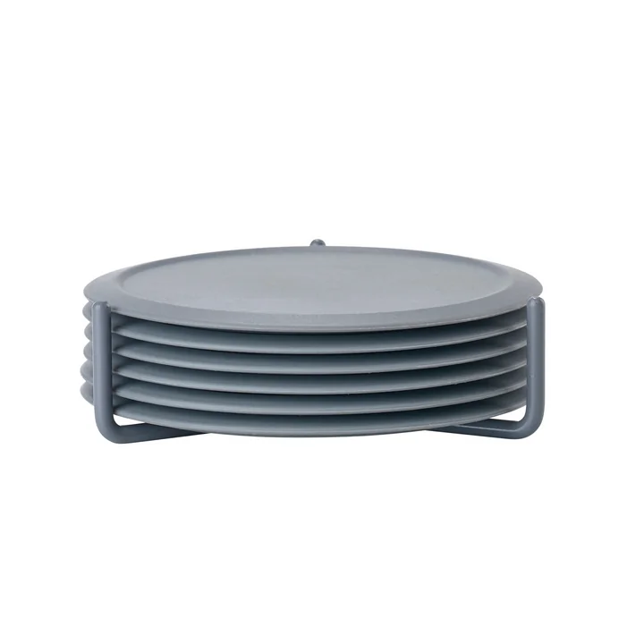 Glass coaster in cool grey (set of 6) by Zone Denmark