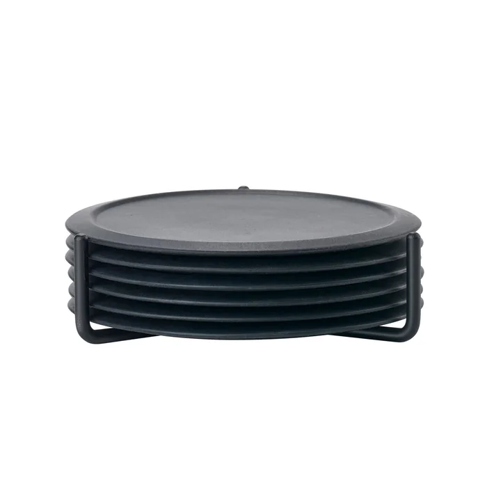 Glass coaster in black (set of 6) from Zone Denmark