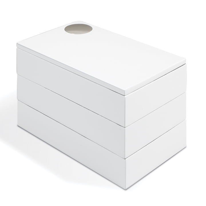 Spindle jewel case in white by Umbra 