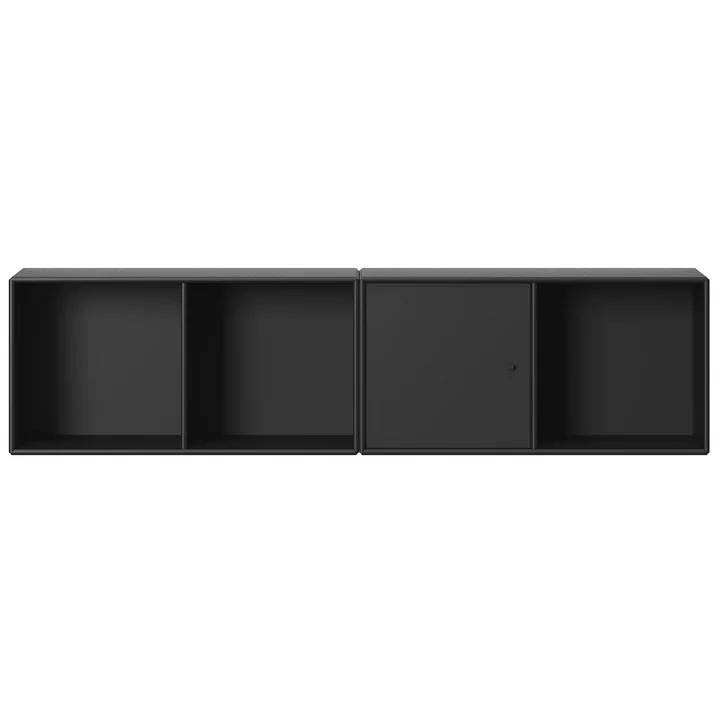 Line shelf with suspension from Montana in black